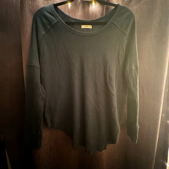 Prussian Blue TNA Waffle Long Sleeve - Size S - Picture 1 of 3